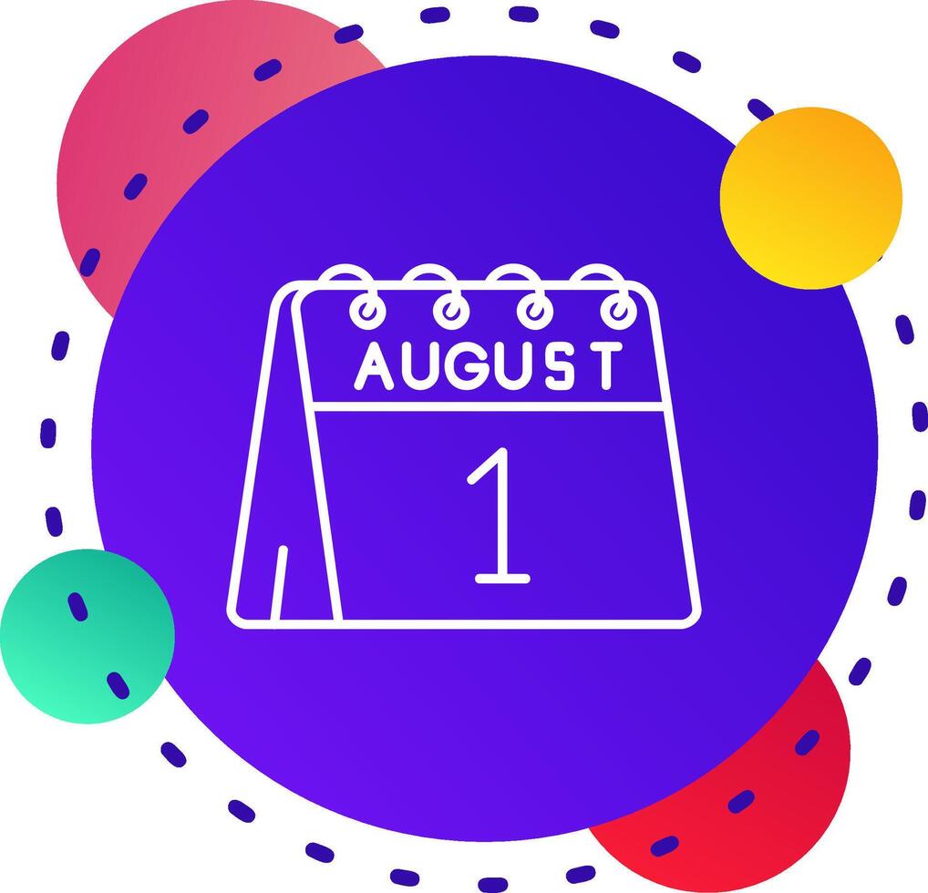 1st of August Abstrat BG Icon vector