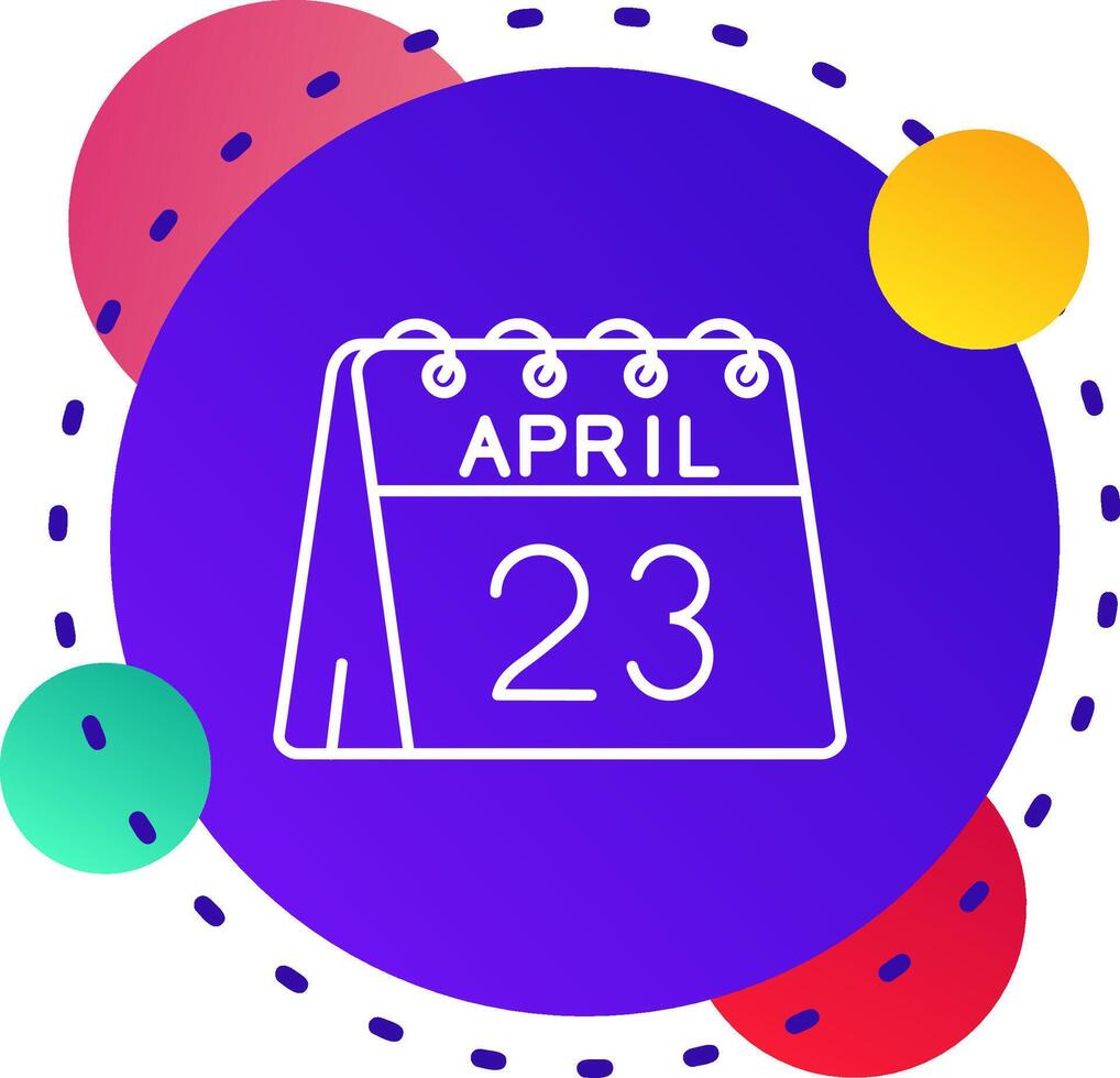 23rd of April Abstrat BG Icon vector