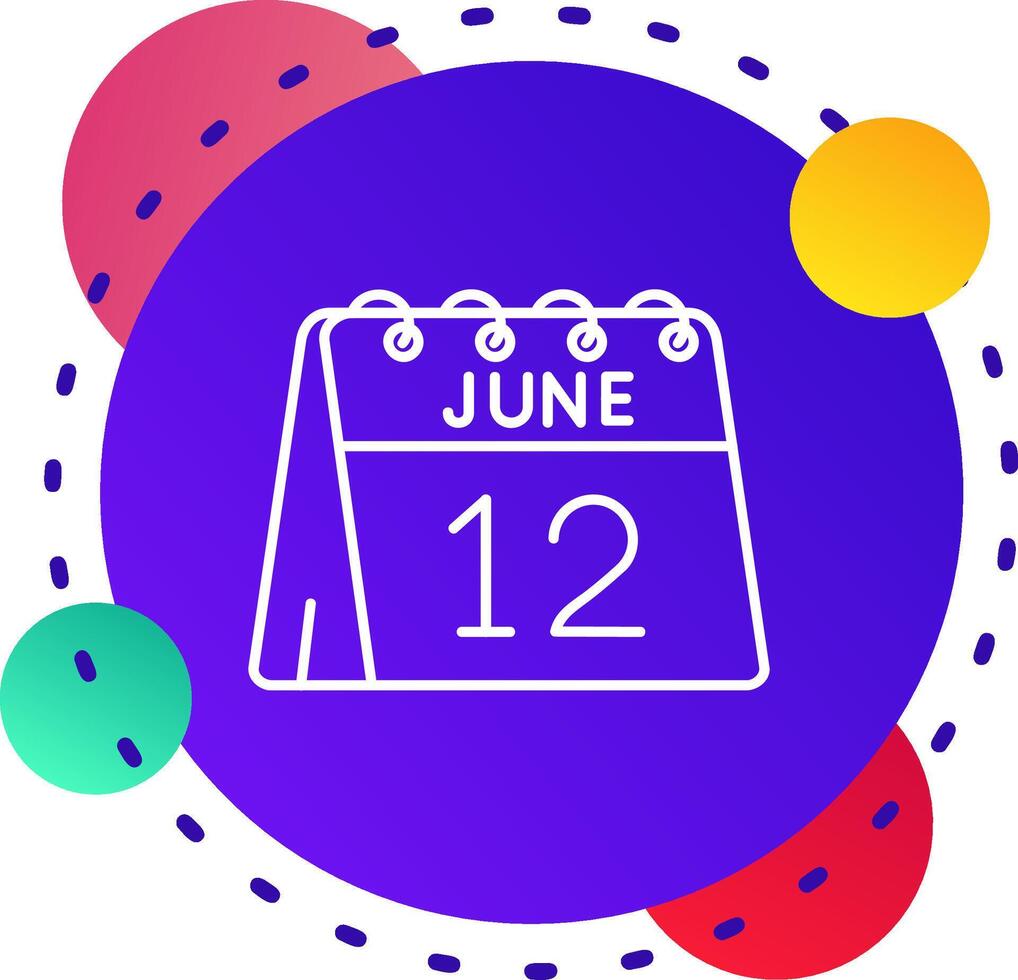 12th of June Abstrat BG Icon vector