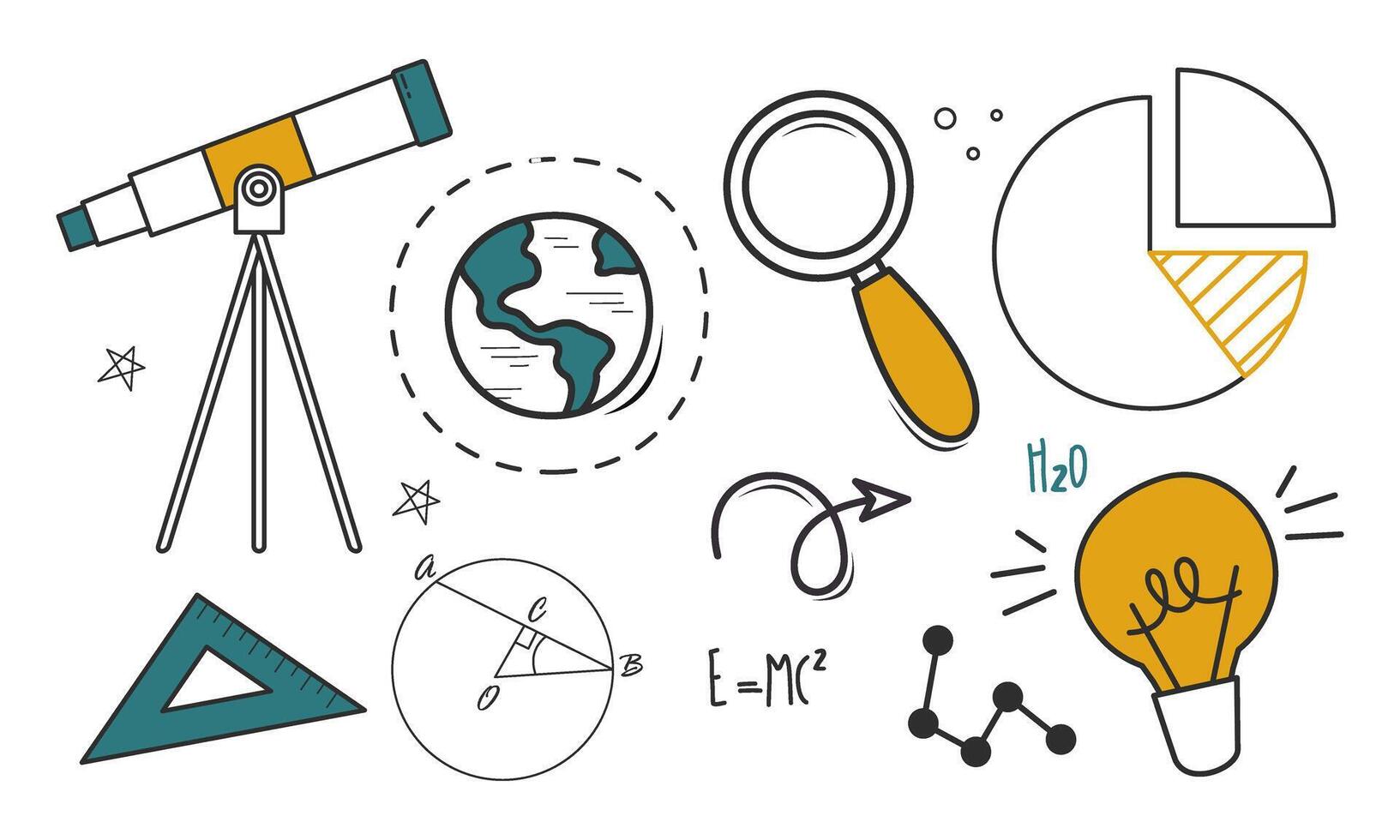 Vintage science education background vector