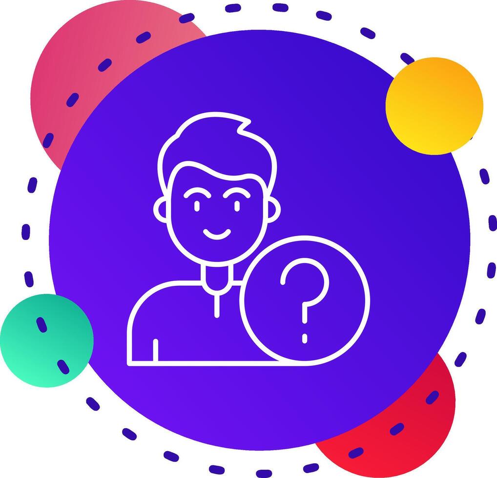 Question Abstrat BG Icon vector