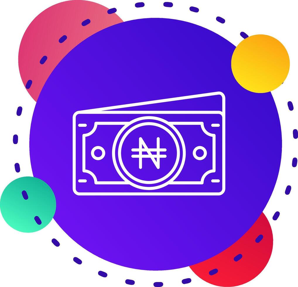 naira abstraer bg icono vector