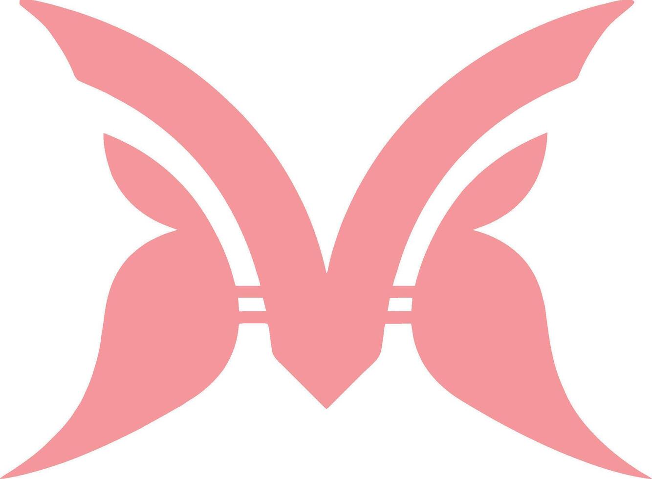 M Butterfly logo Template in a modern minimalist style vector