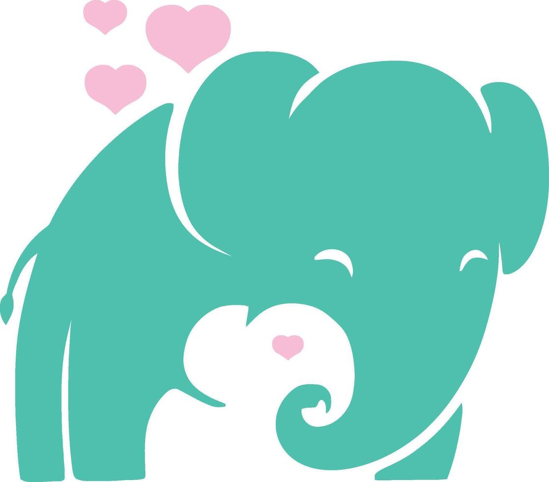 Elephant care logo Template in a modern minimalist style vector