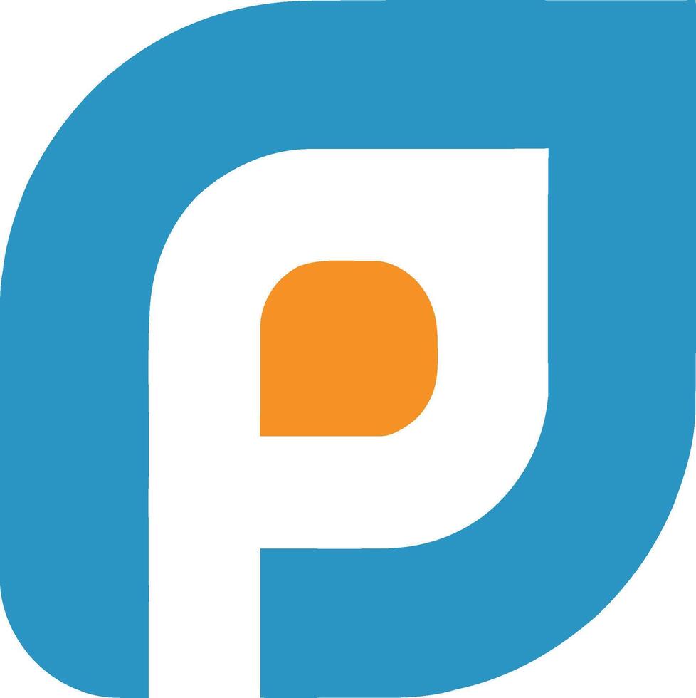 p minimal logo Template in a modern minimalist style vector