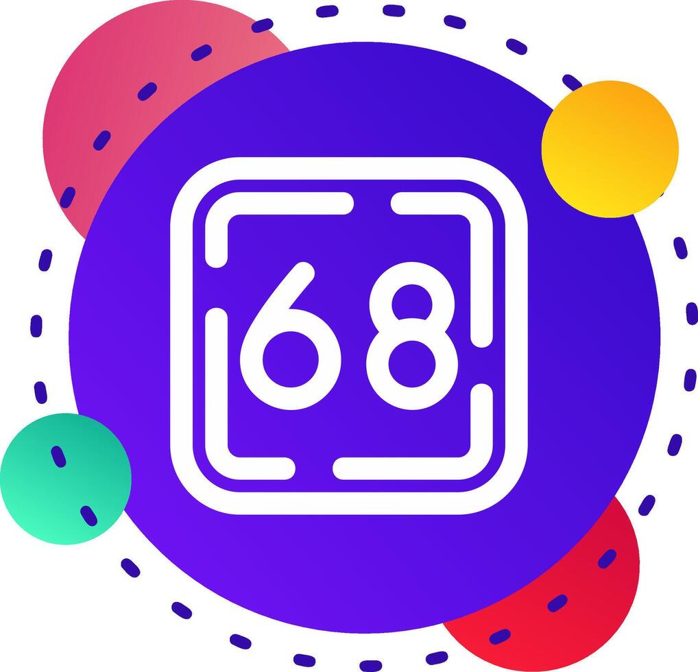 sesenta ocho abstraer bg icono vector
