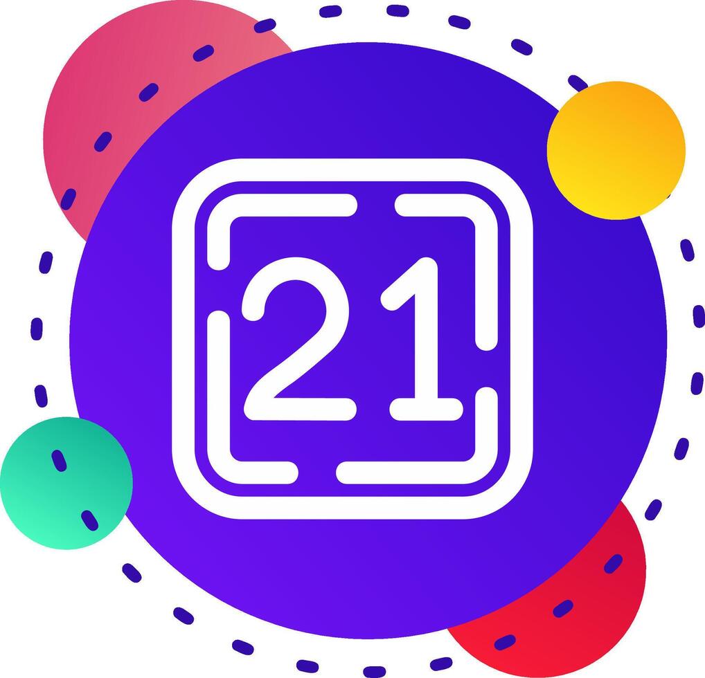 Twenty One Abstrat BG Icon vector