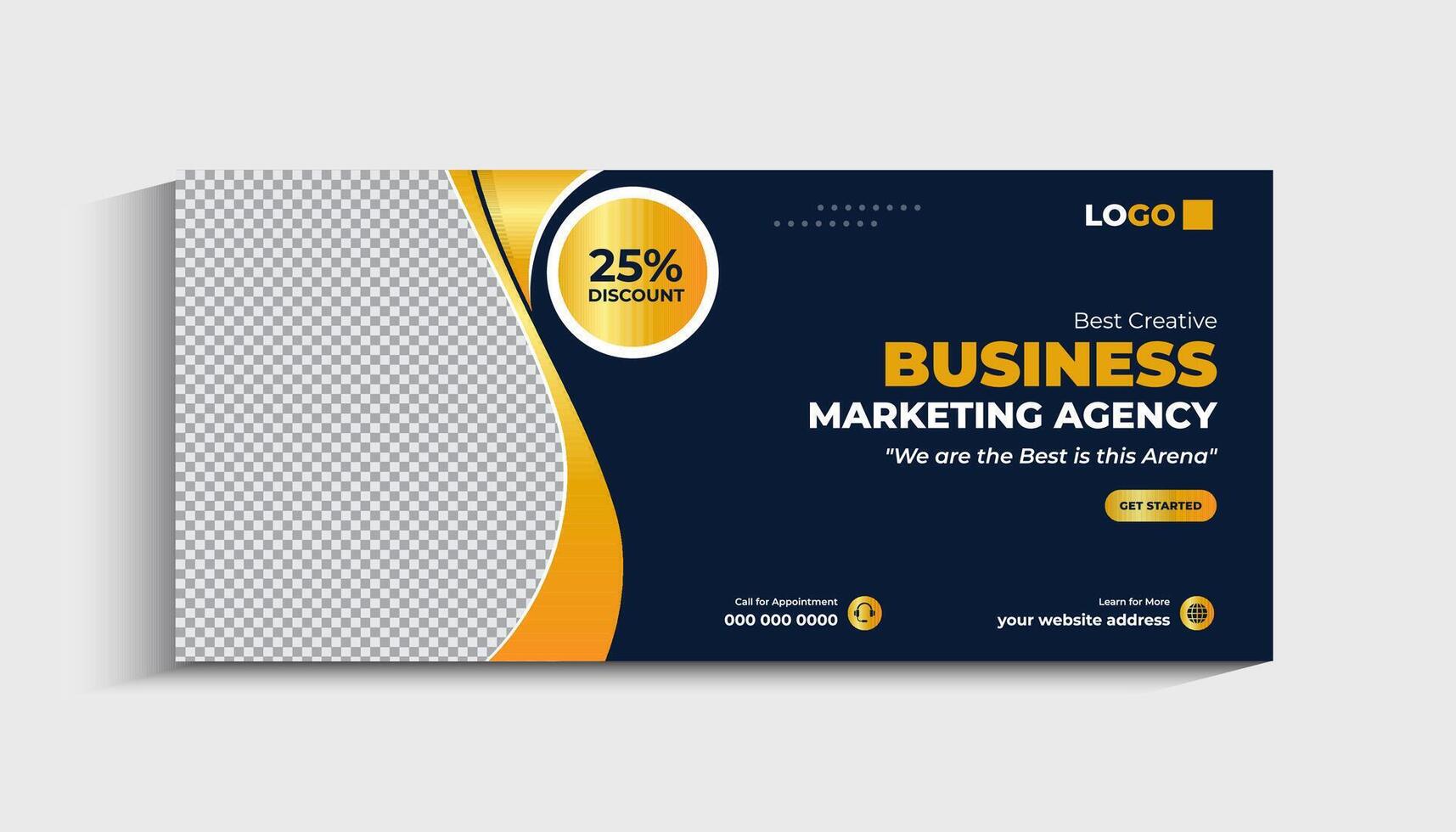 Digital Marketing Agency Social Media Cover and Web Banner Template vector