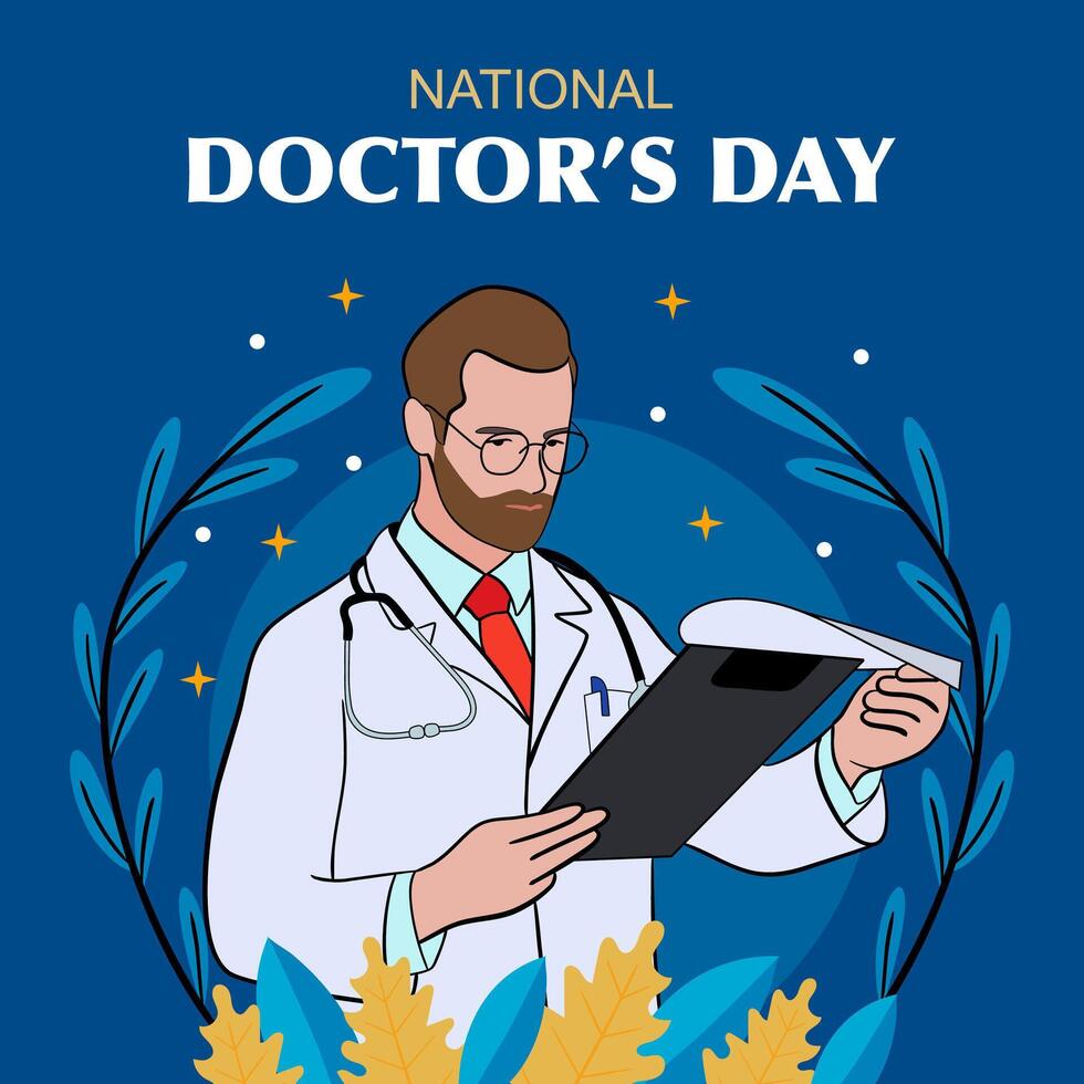 Vector world doctors day vector illustration for greeting card or