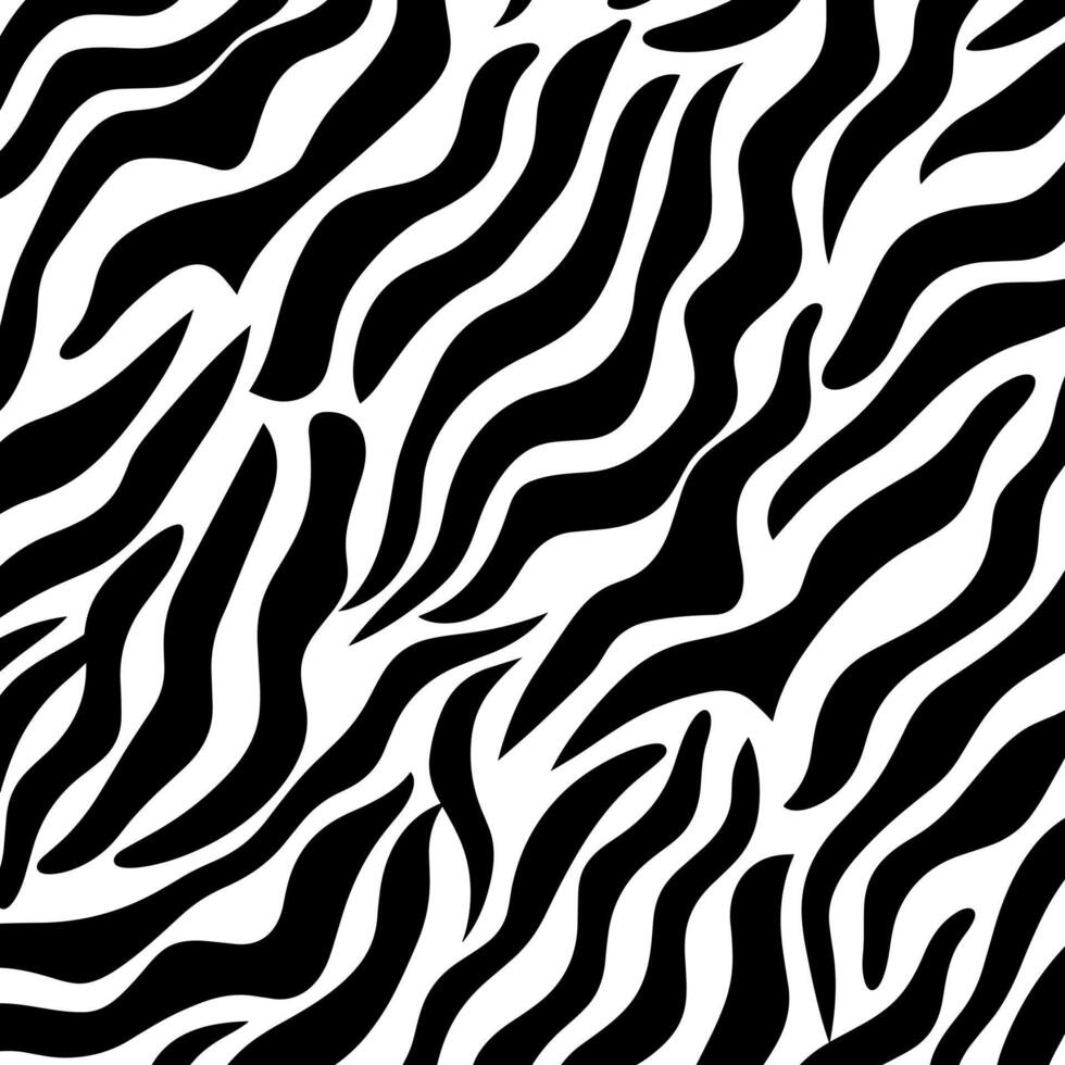 Seamless pattern with tiger stripes. Abstract animal print. vector