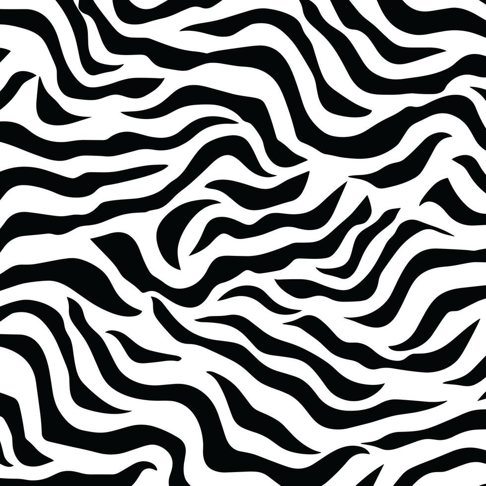 Seamless pattern with tiger stripes. Abstract animal print. vector