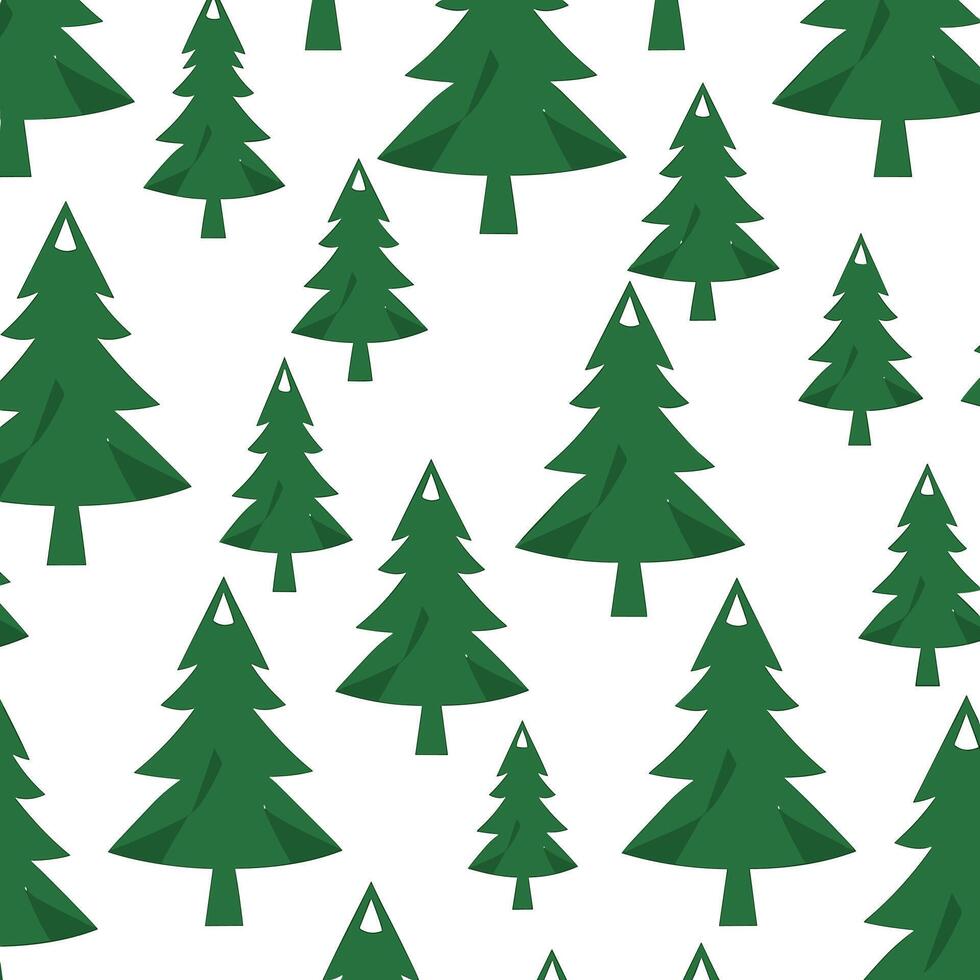 Christmas Tree Flat Illustration, Xmas Tree Vector icon.