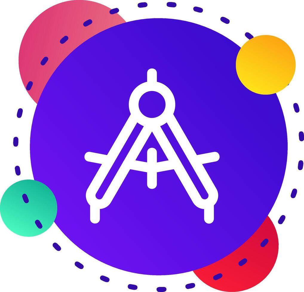 Drawing compass Abstrat BG Icon vector