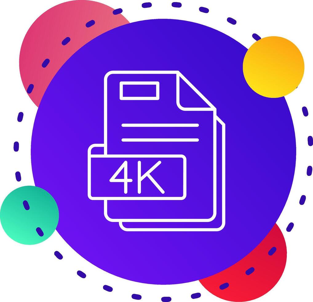 4k Abstrat BG Icon vector