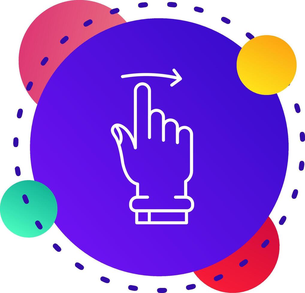 Swipe Right Abstrat BG Icon vector