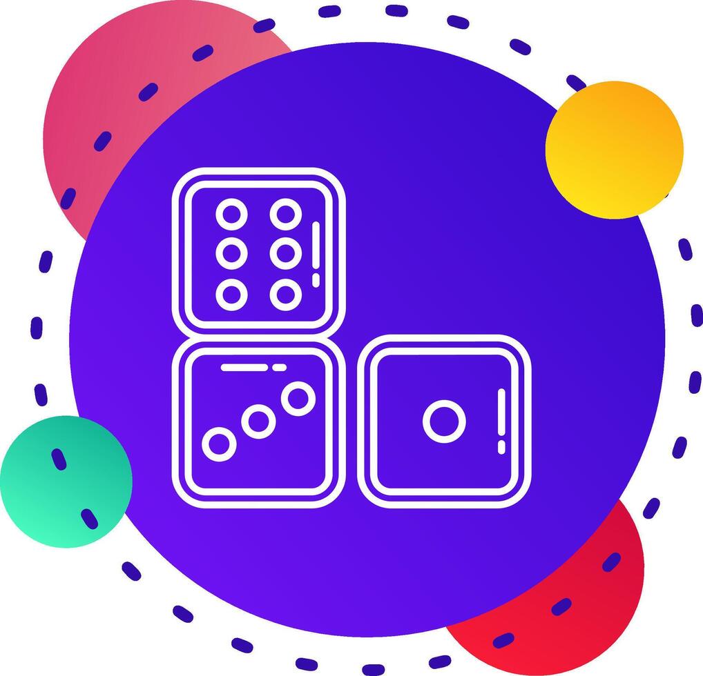 Dices Abstrat BG Icon vector