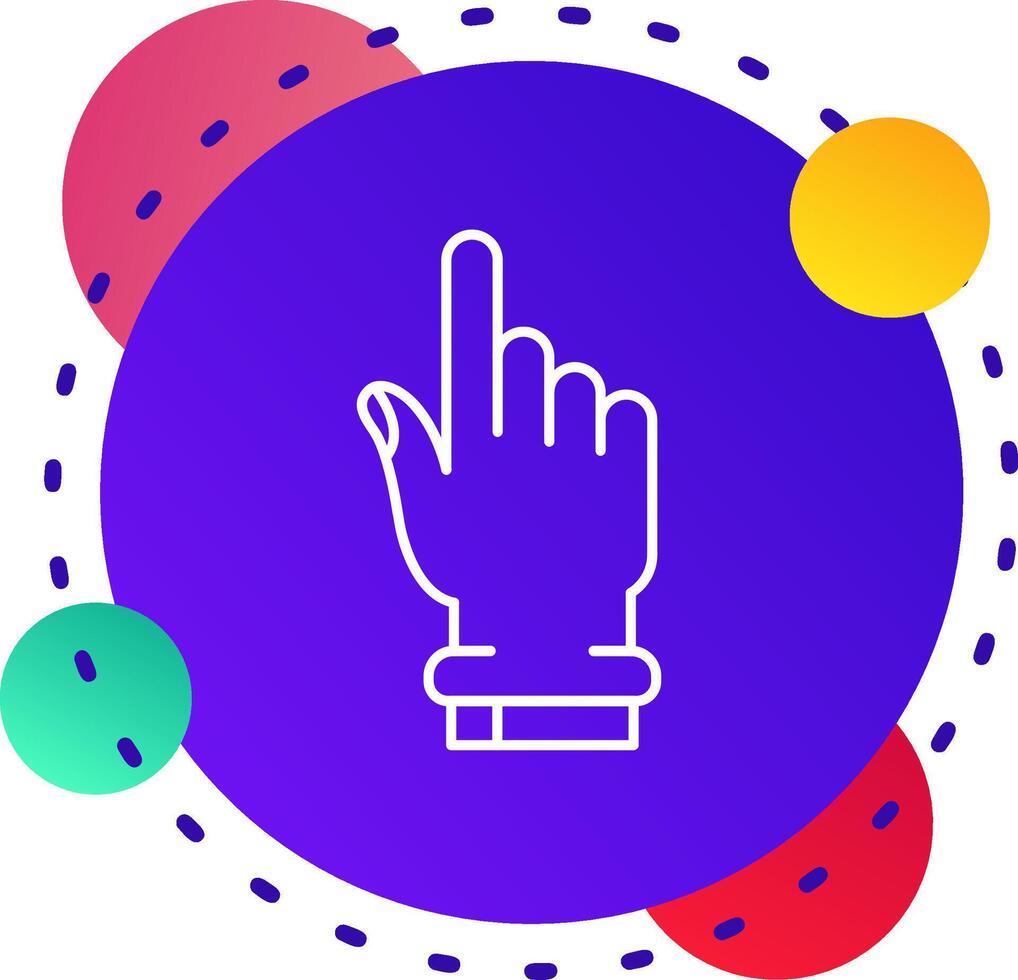 Hand click Abstrat BG Icon vector