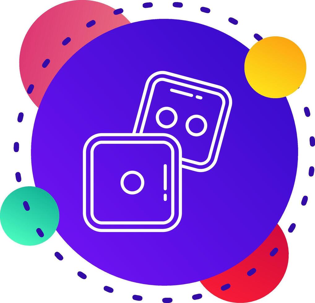 Dice Abstrat BG Icon vector