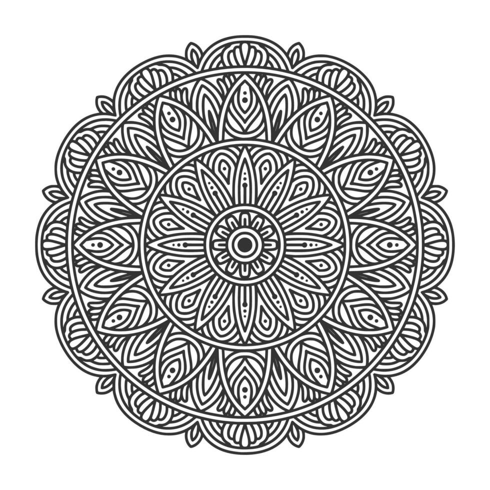 Circular pattern mandala art decoration elements vector