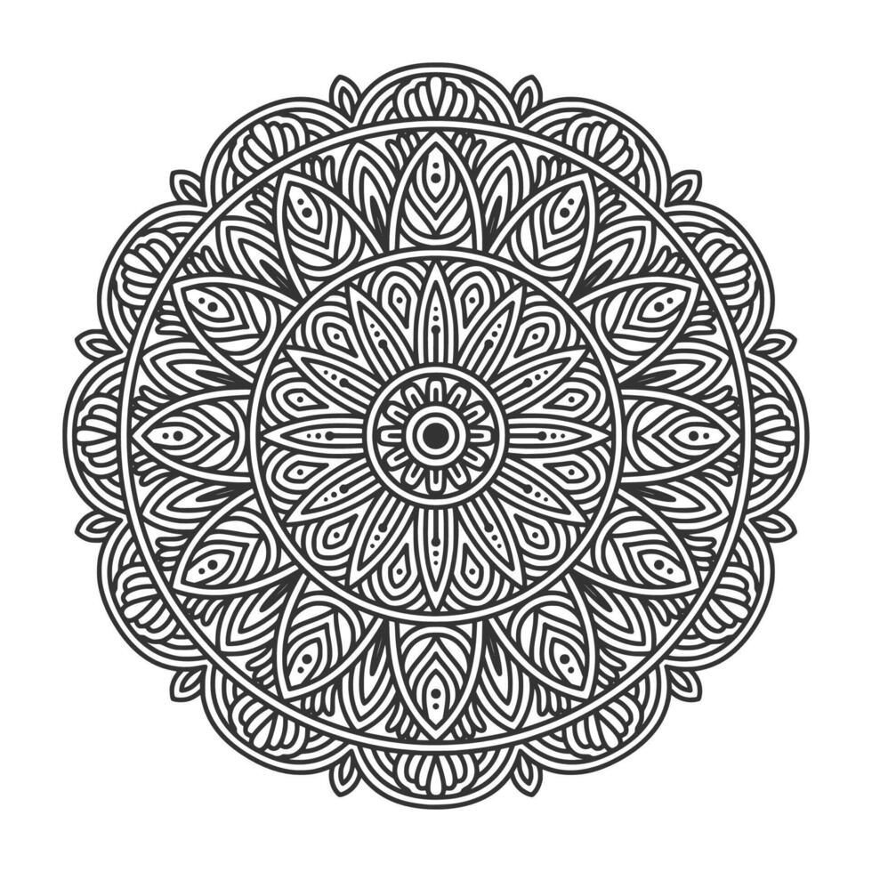 Circular pattern mandala art decoration elements vector