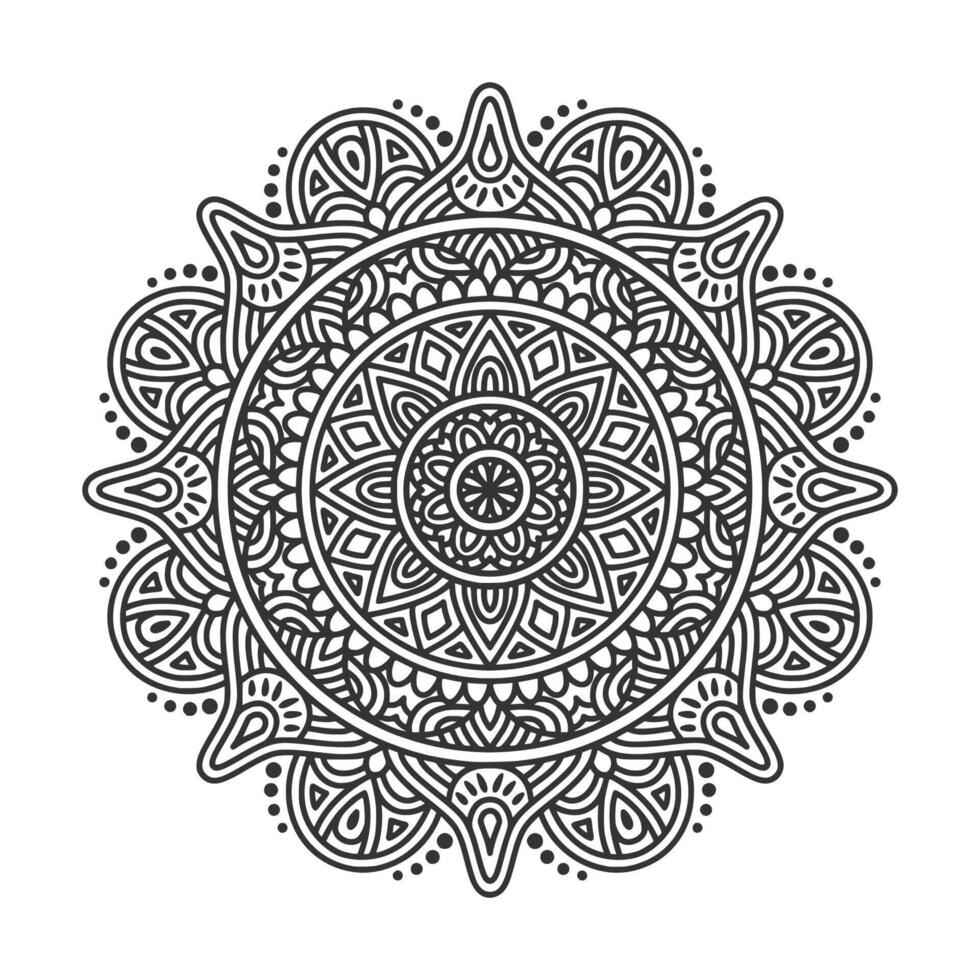 Circular pattern mandala art decoration elements vector