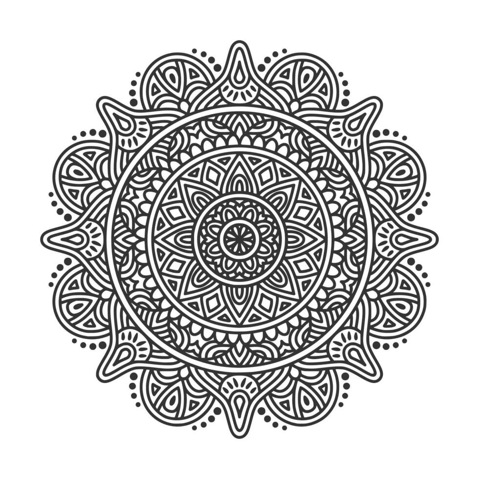 Circular pattern mandala art decoration elements vector