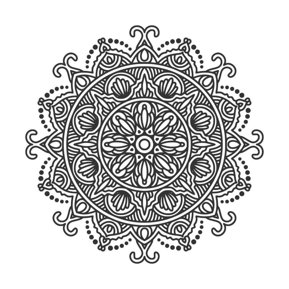 Circular pattern mandala art decoration elements vector