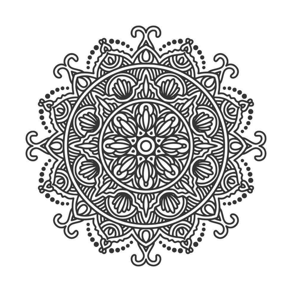 Circular pattern mandala art decoration elements vector