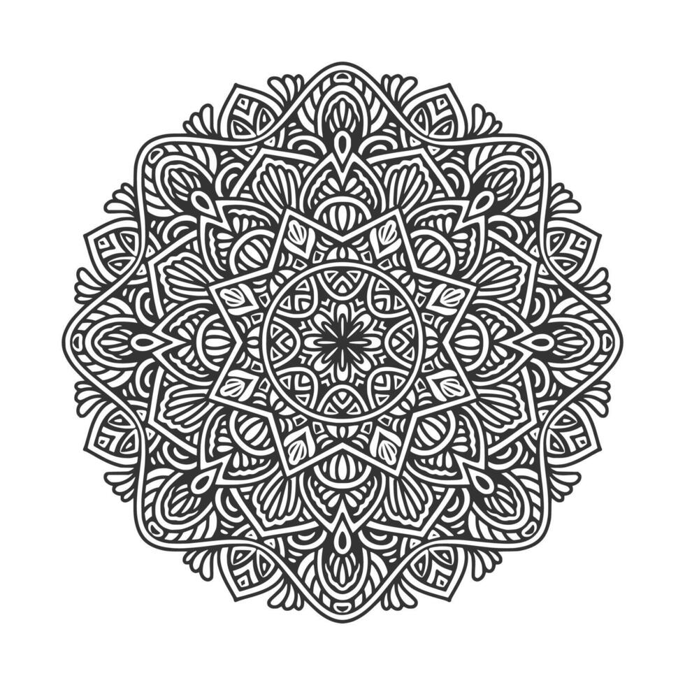 Circular pattern mandala art decoration elements vector