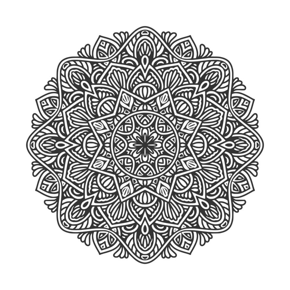 Circular pattern mandala art decoration elements vector