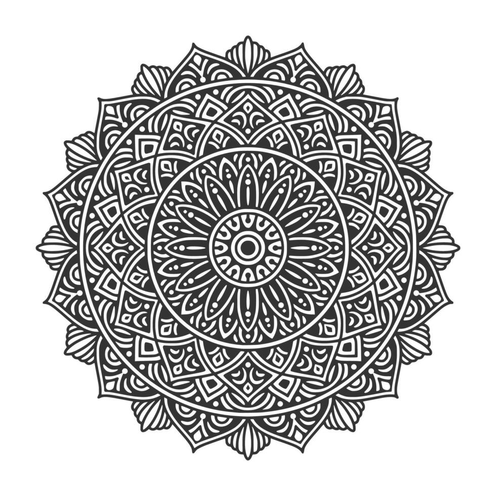 Circular pattern mandala art decoration elements vector