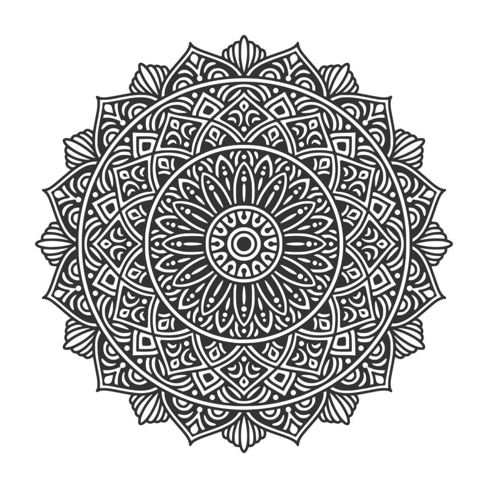 patrón circular mandala elementos de decoración de arte vector