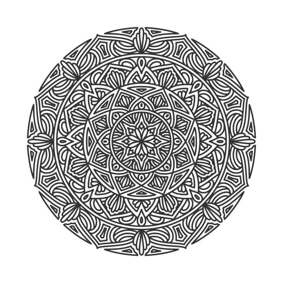 Circular pattern mandala art decoration elements vector