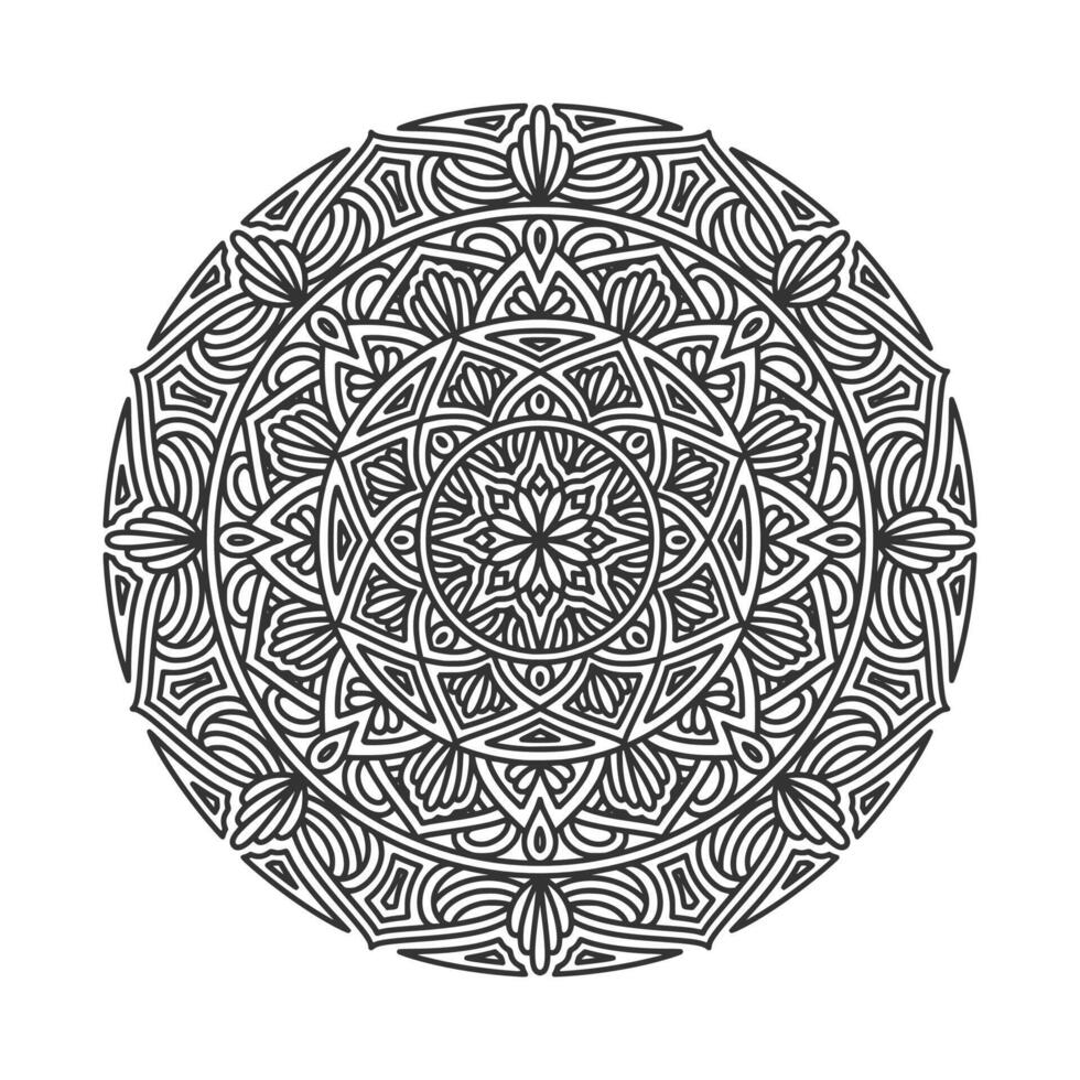 patrón circular mandala elementos de decoración de arte vector