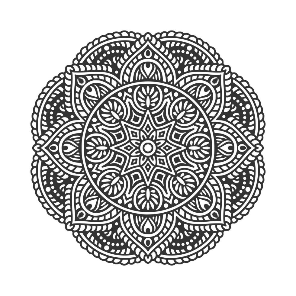 Circular pattern mandala art decoration elements vector