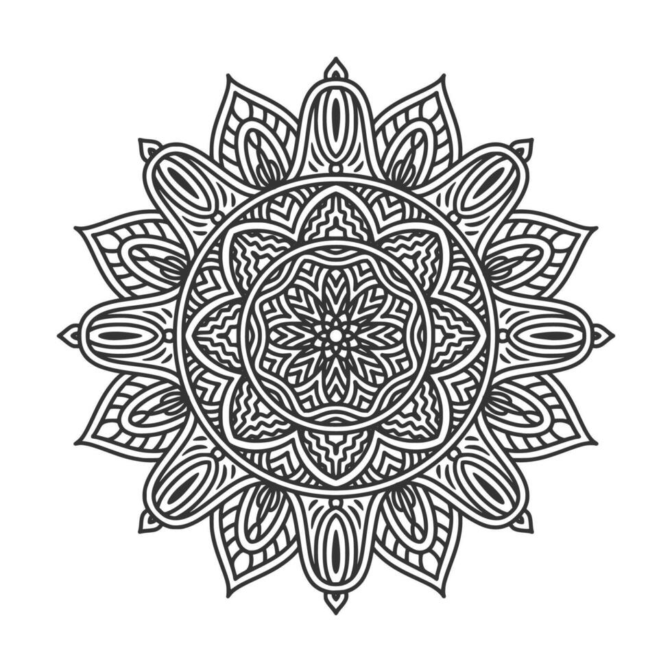 Circular pattern mandala art decoration elements vector