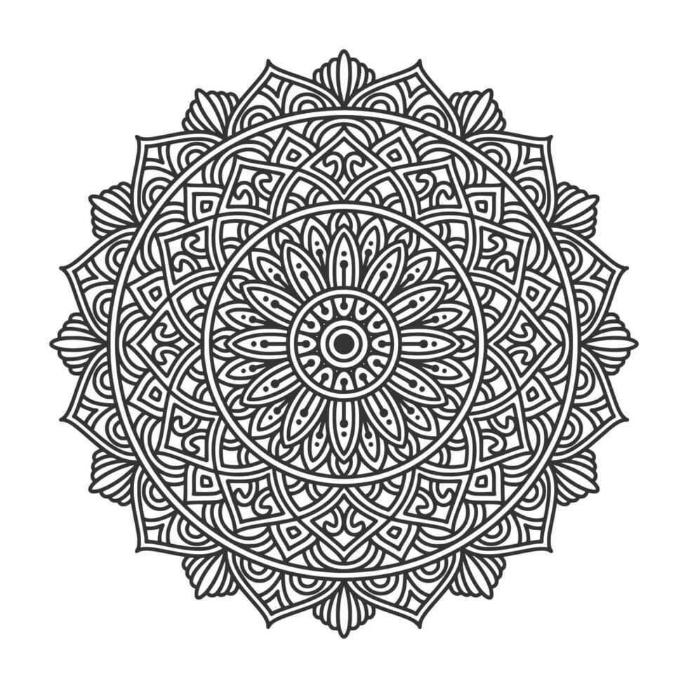 Circular pattern mandala art decoration elements vector