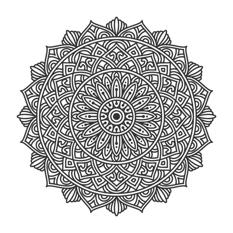 Circular pattern mandala art decoration elements vector