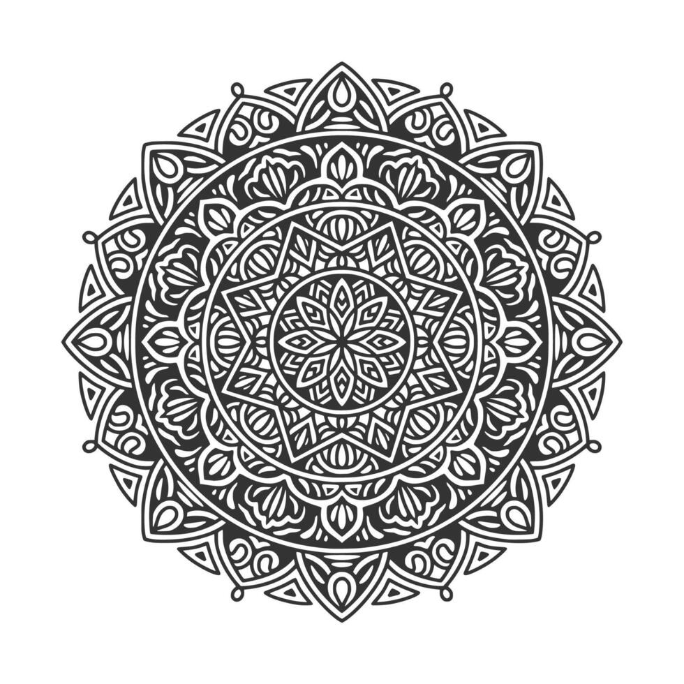 Circular pattern mandala art decoration elements vector