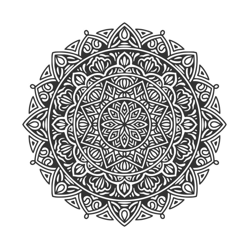 Circular pattern mandala art decoration elements vector