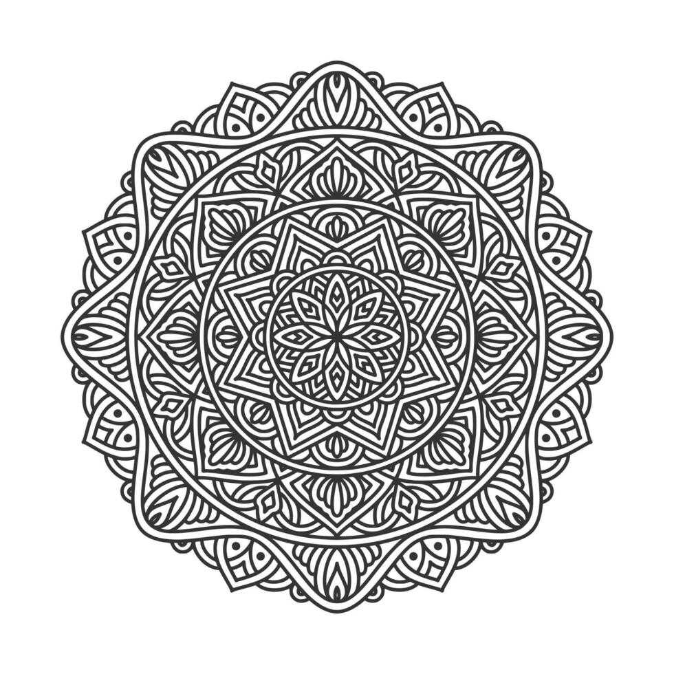 Circular pattern mandala art decoration elements vector