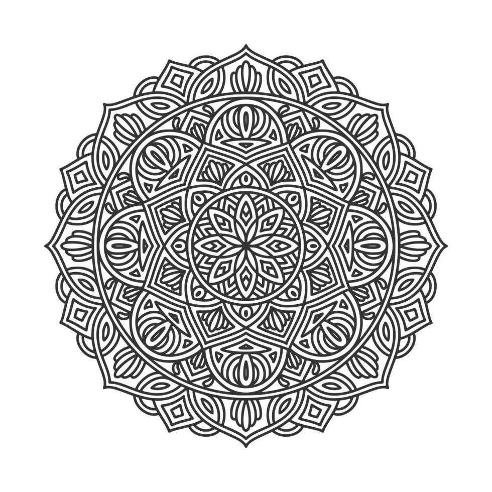 Circular pattern mandala art decoration elements vector
