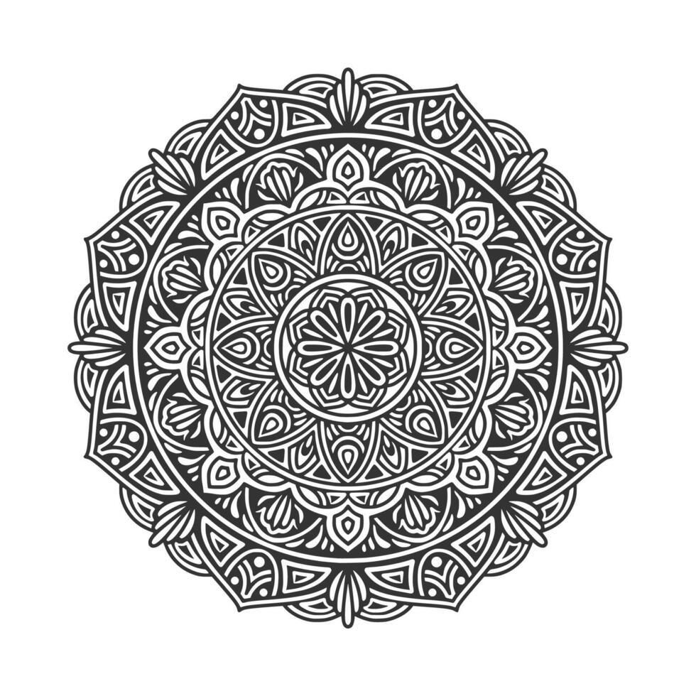 Circular pattern mandala art decoration elements vector