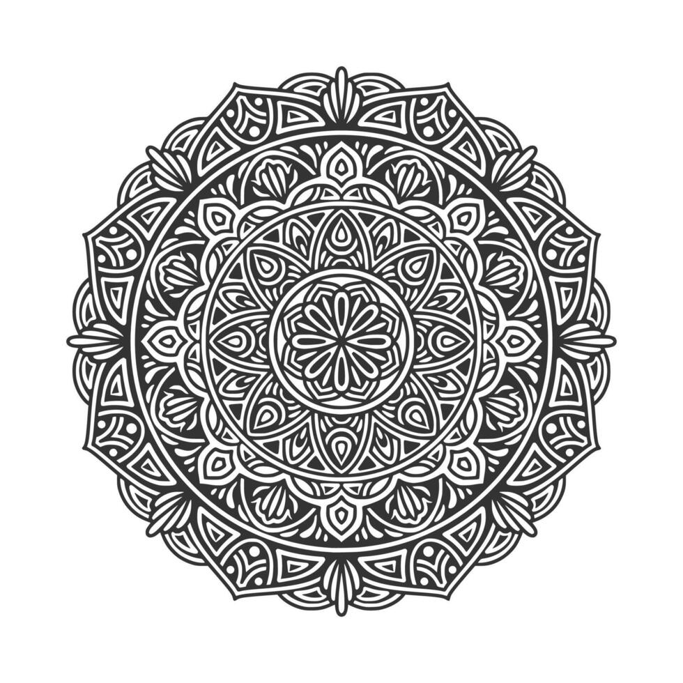 Circular pattern mandala art decoration elements vector