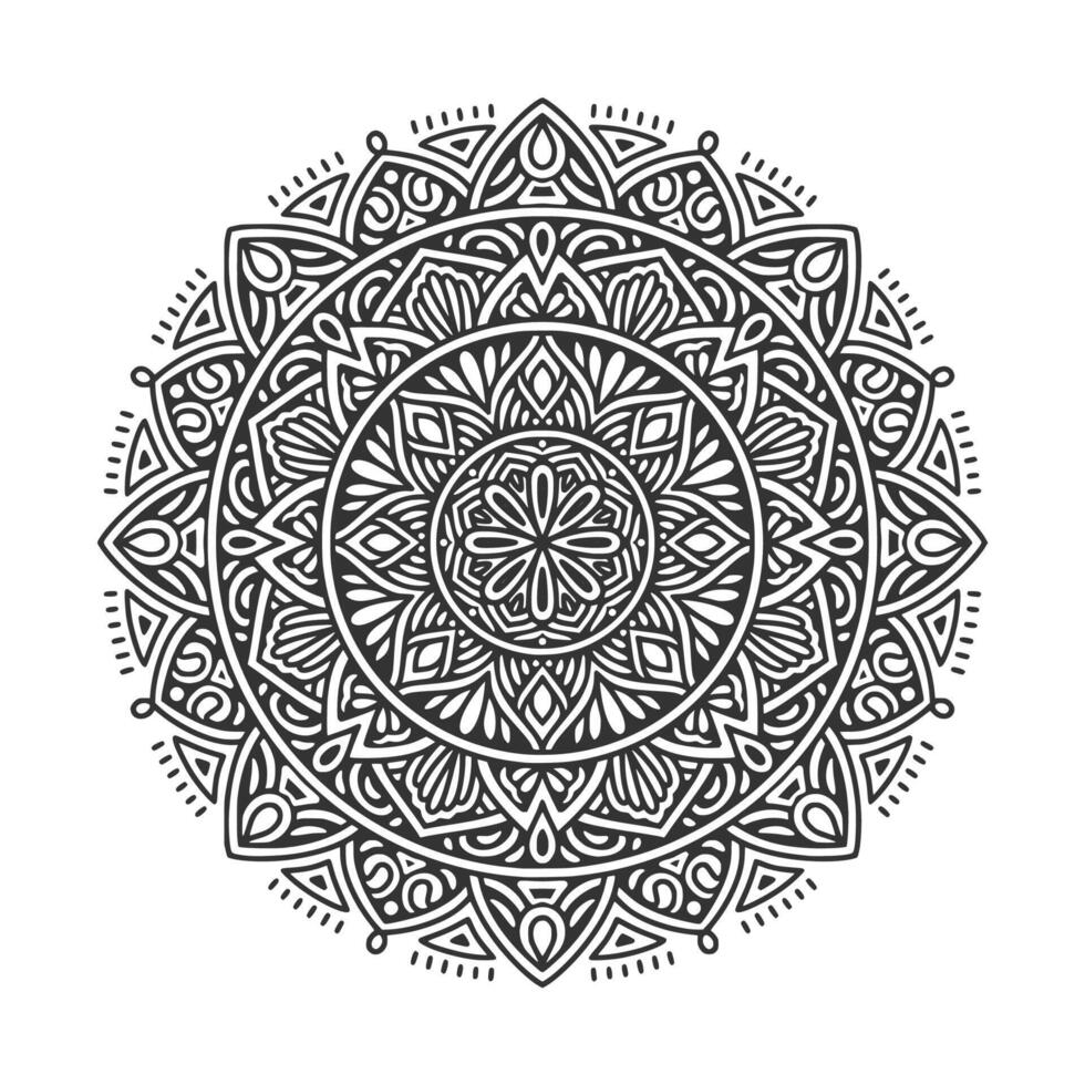 Circular pattern mandala art decoration elements vector