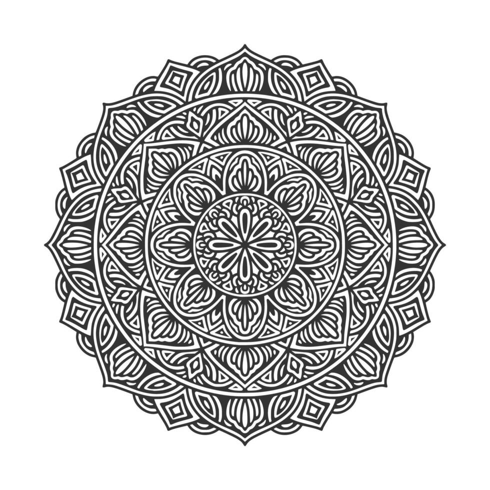 Circular pattern mandala art decoration elements vector