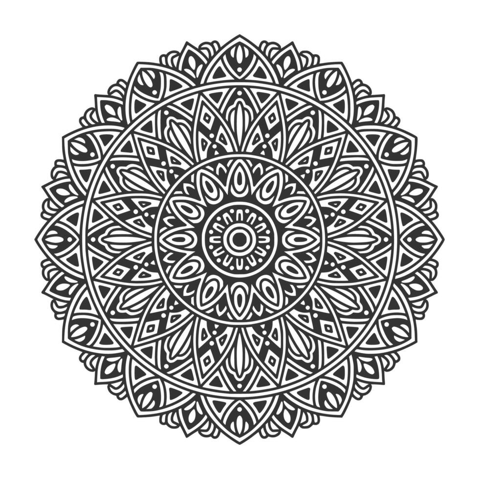 Circular pattern mandala art decoration elements vector