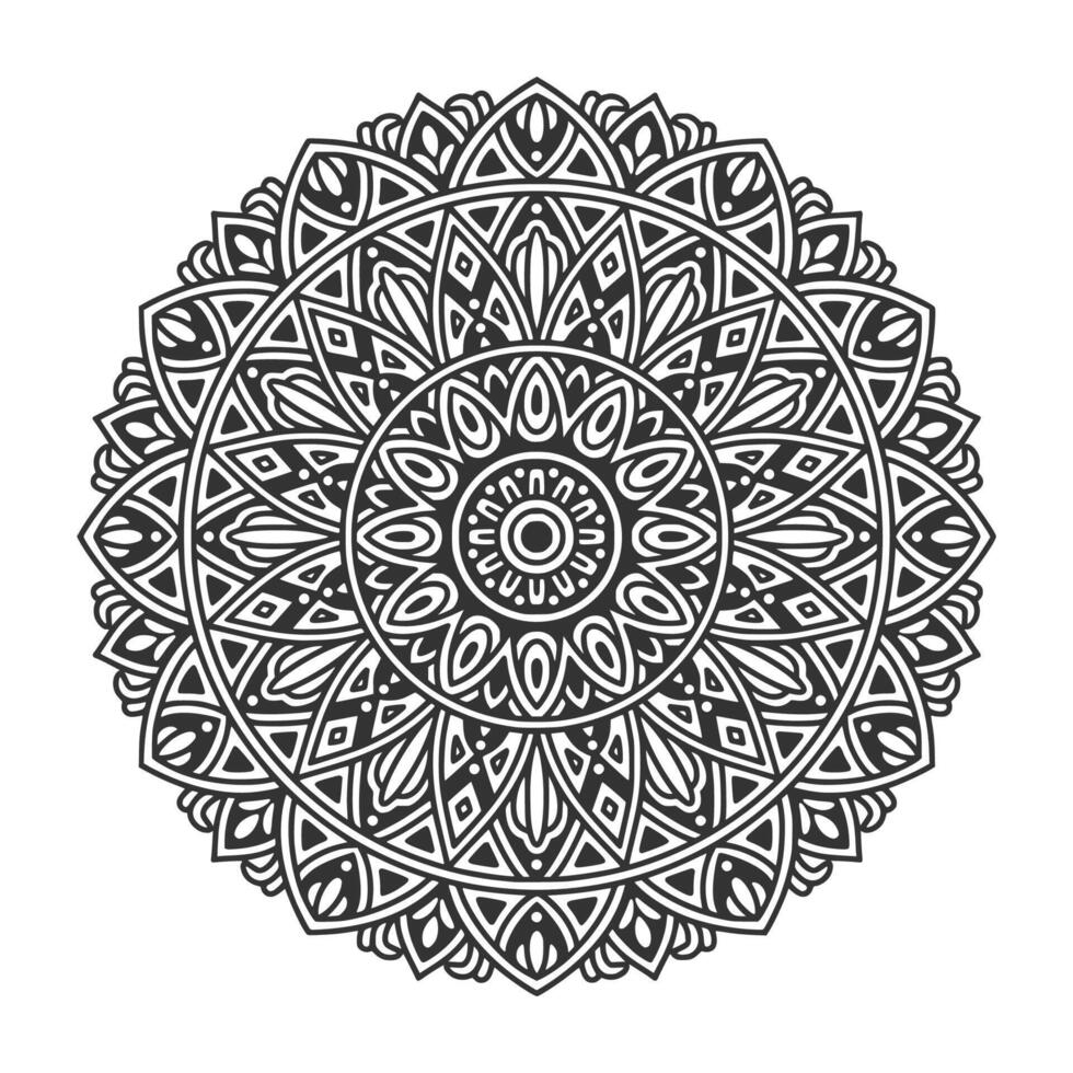 Circular pattern mandala art decoration elements vector