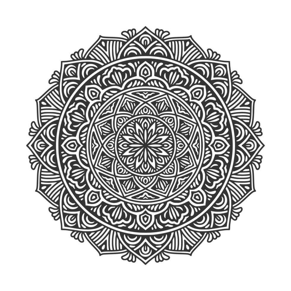 Circular pattern mandala art decoration elements vector