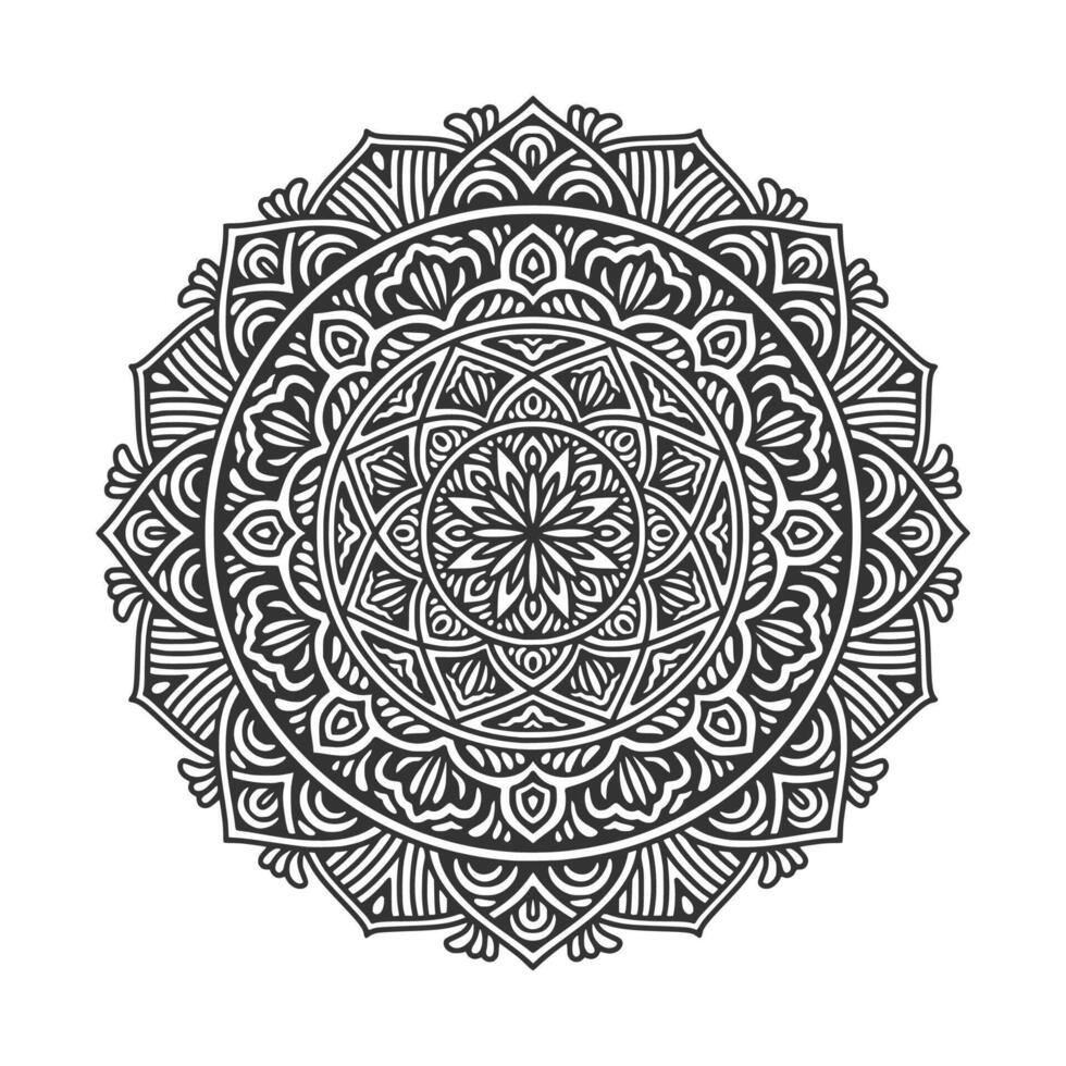 patrón circular mandala elementos de decoración de arte vector